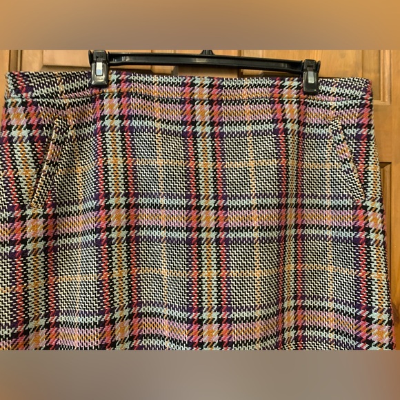 Halogen Tweed Multicolor Plaid Pencil Skirt, Size 20 - Picture 3 of 6